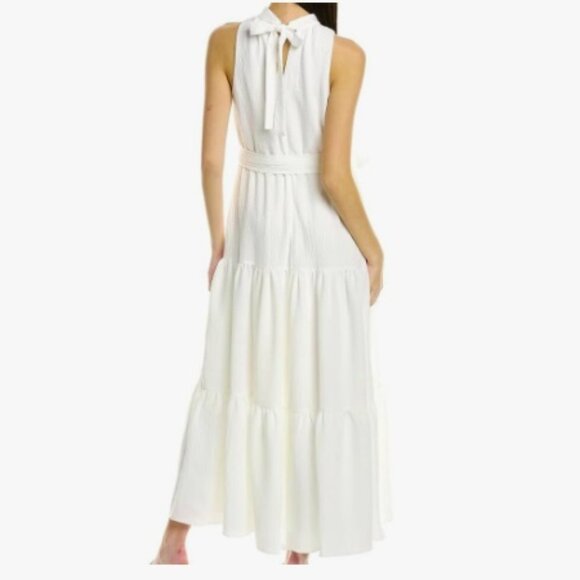 Anne Klein Men's Tiered Tie Neck Maxi - Picture 2 of 6